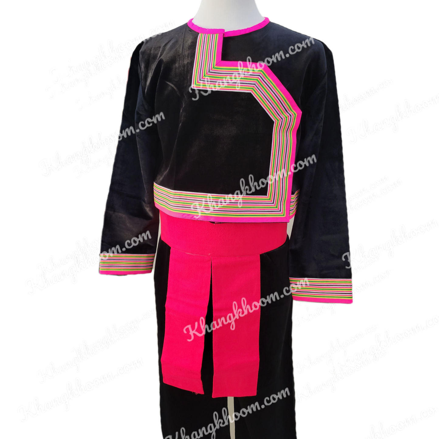 Men Hmong Leeg Pink Trim
