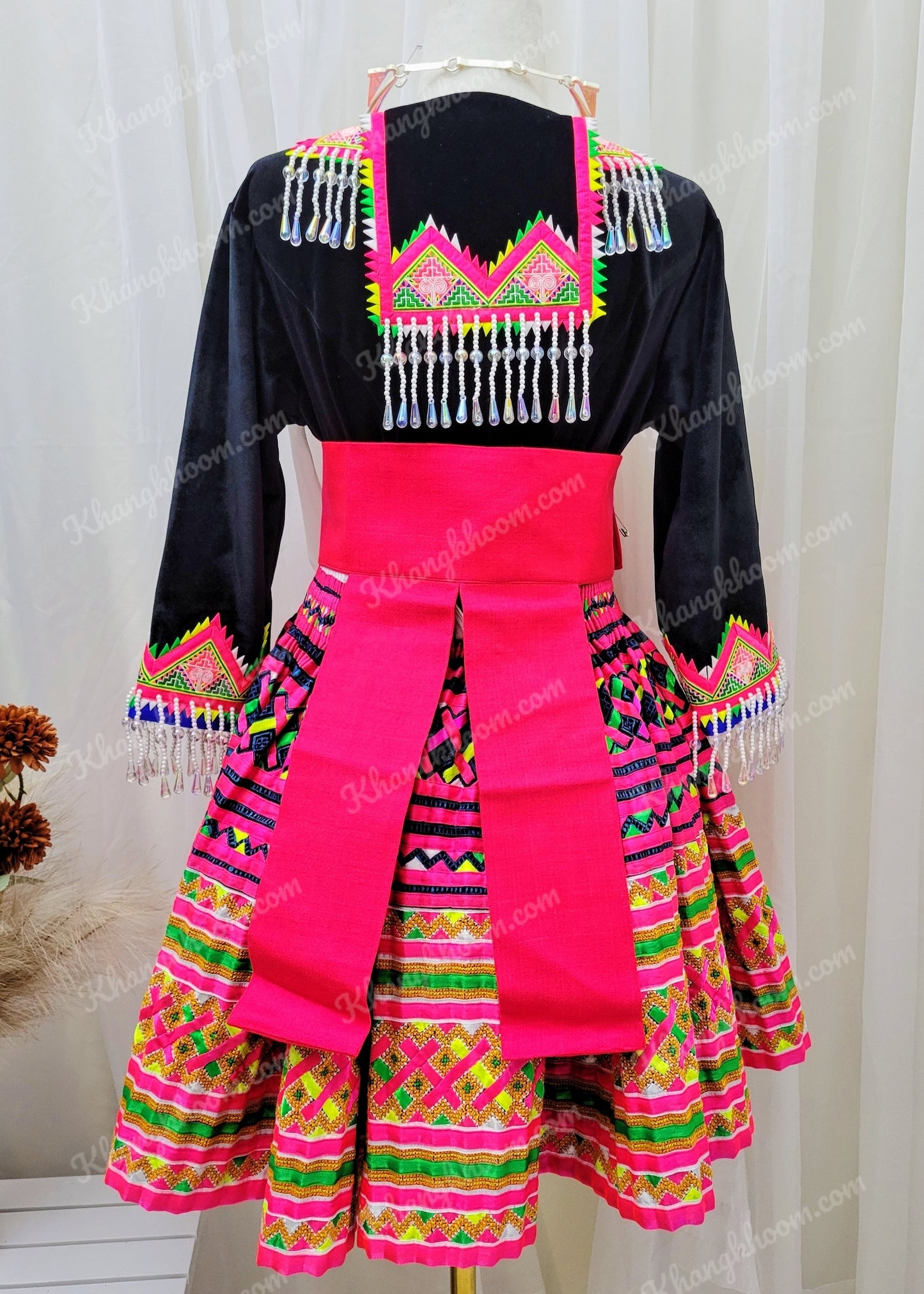 Beaded Hmong Women Outfit