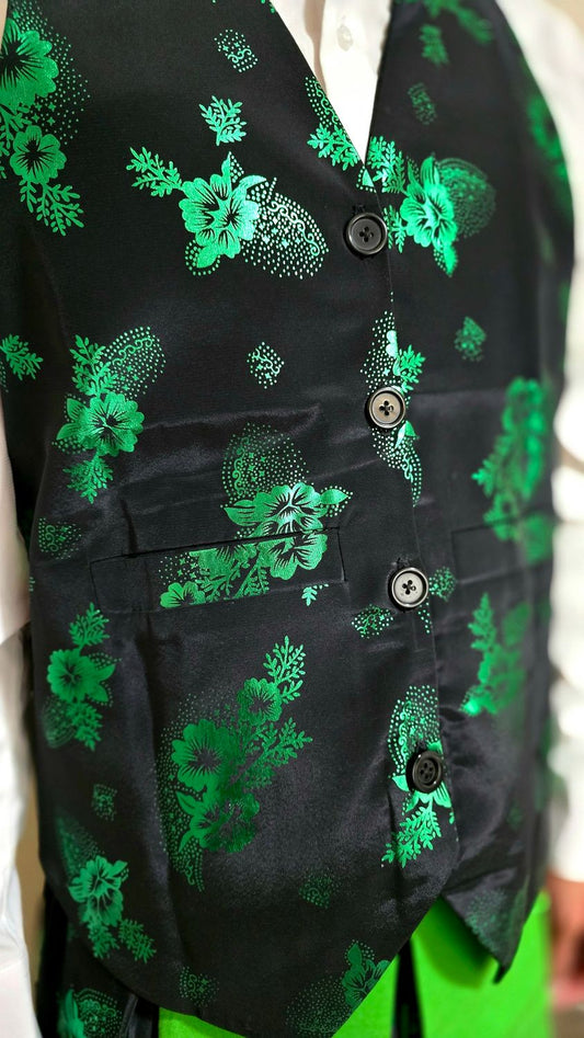 Hmong Green Vest Set