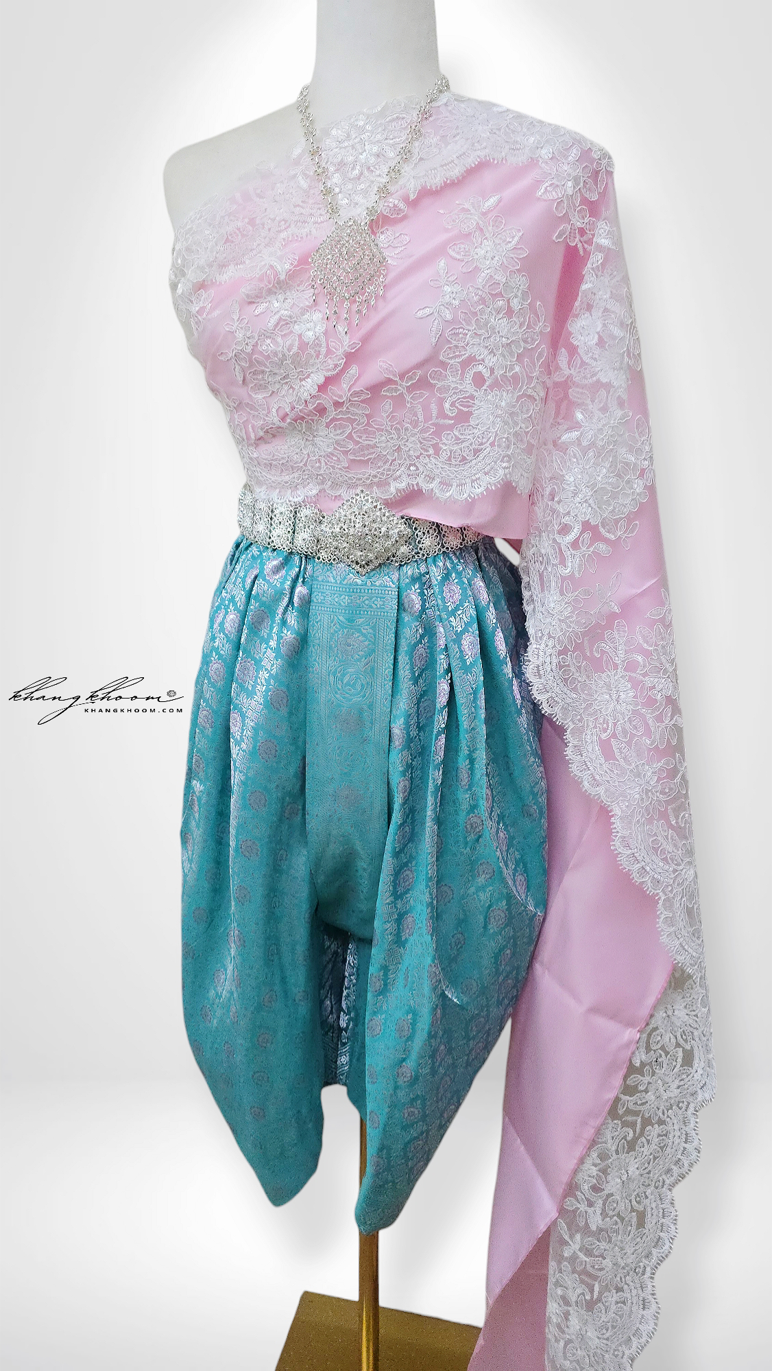 Baby Pink Turquoise Pants Set