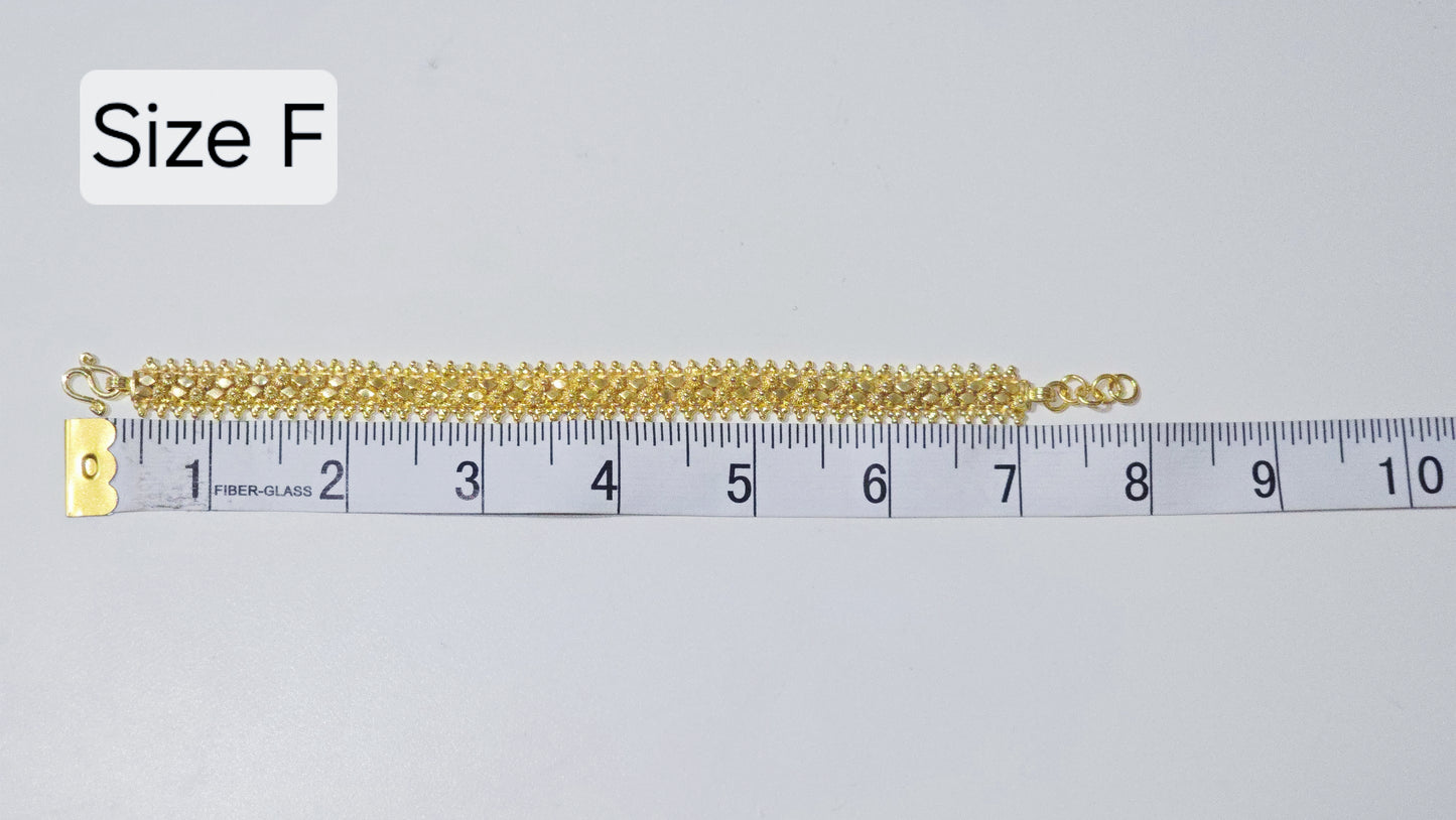 925 Silver / Money 1 Bracelet with 24K Gold Plating