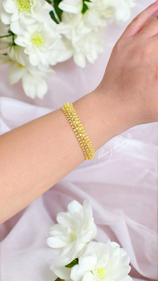 925 Silver / Money 1 Bracelet with 24K Gold Plating