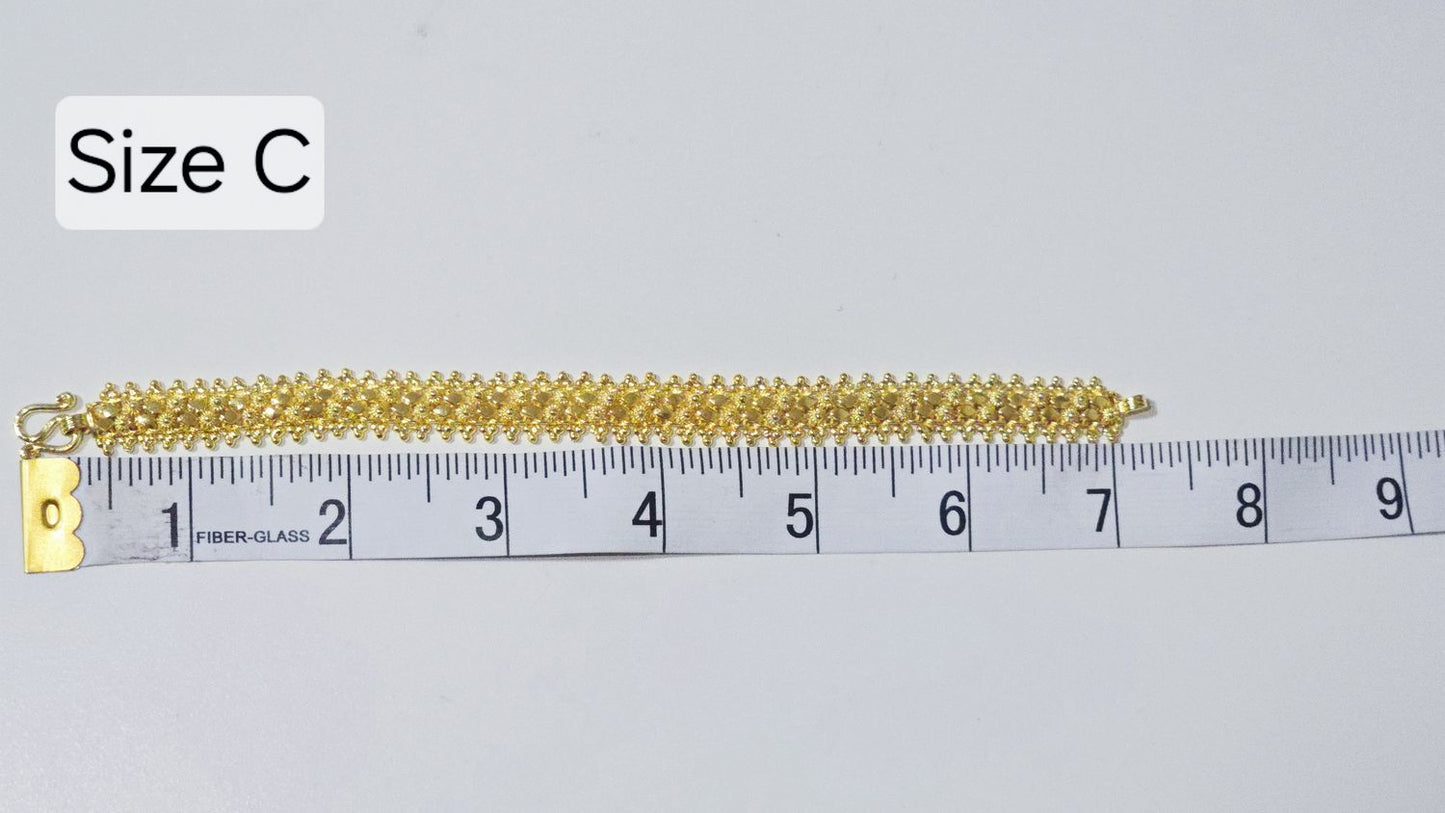 925 Silver / Money 1 Bracelet with 24K Gold Plating