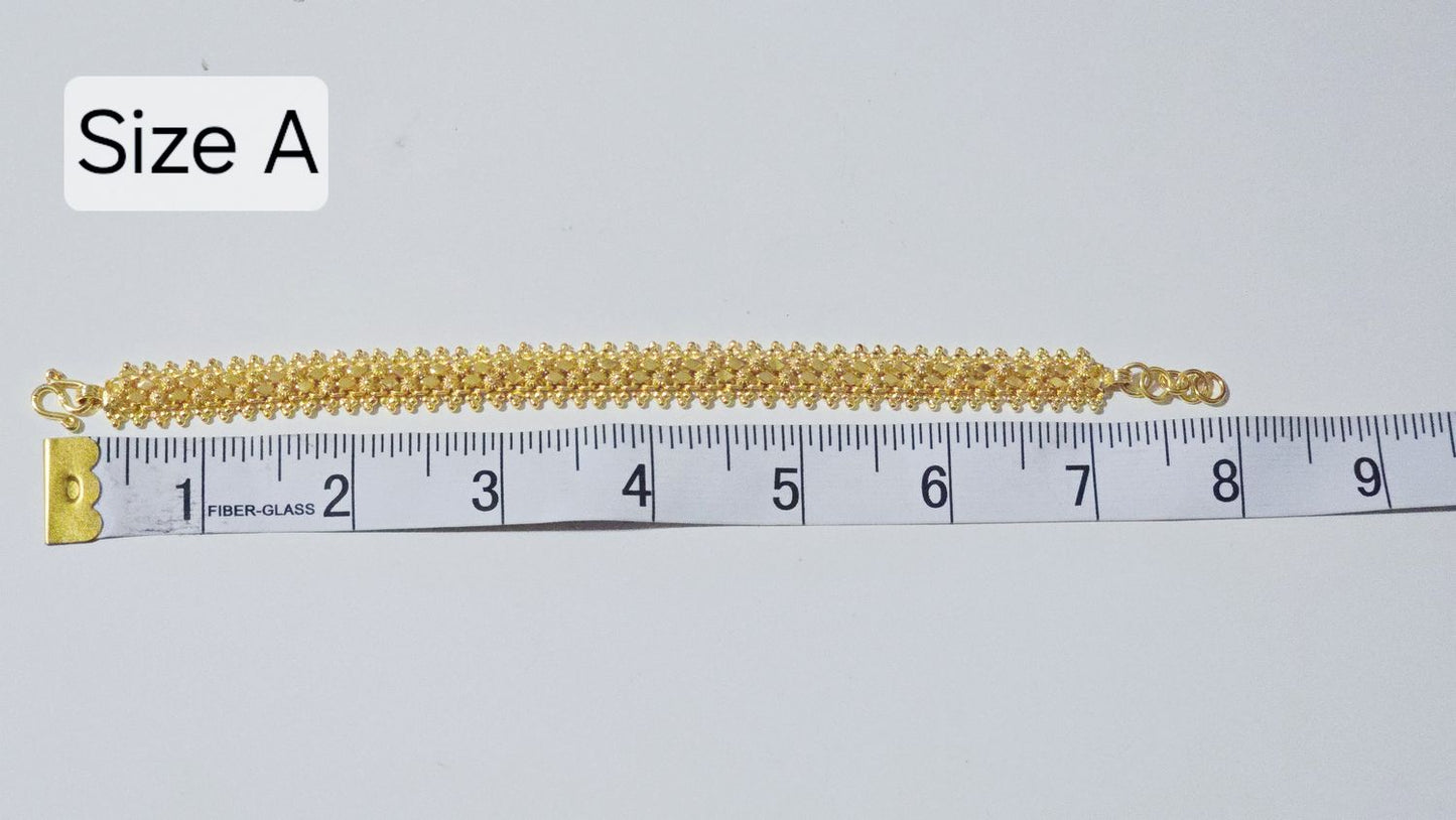 925 Silver / Money 1 Bracelet with 24K Gold Plating