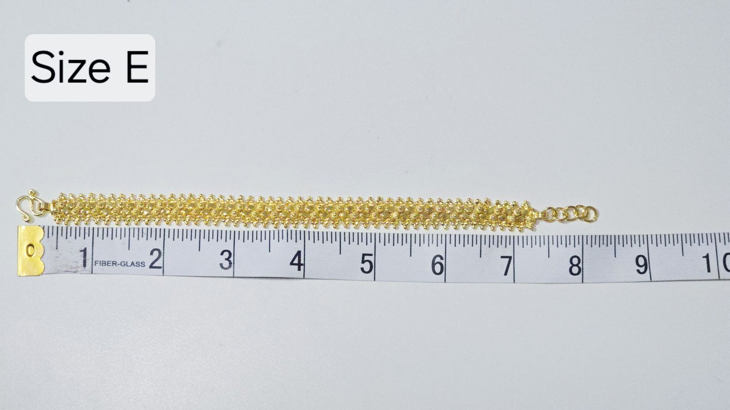 925 Silver / Money 1 Bracelet with 24K Gold Plating