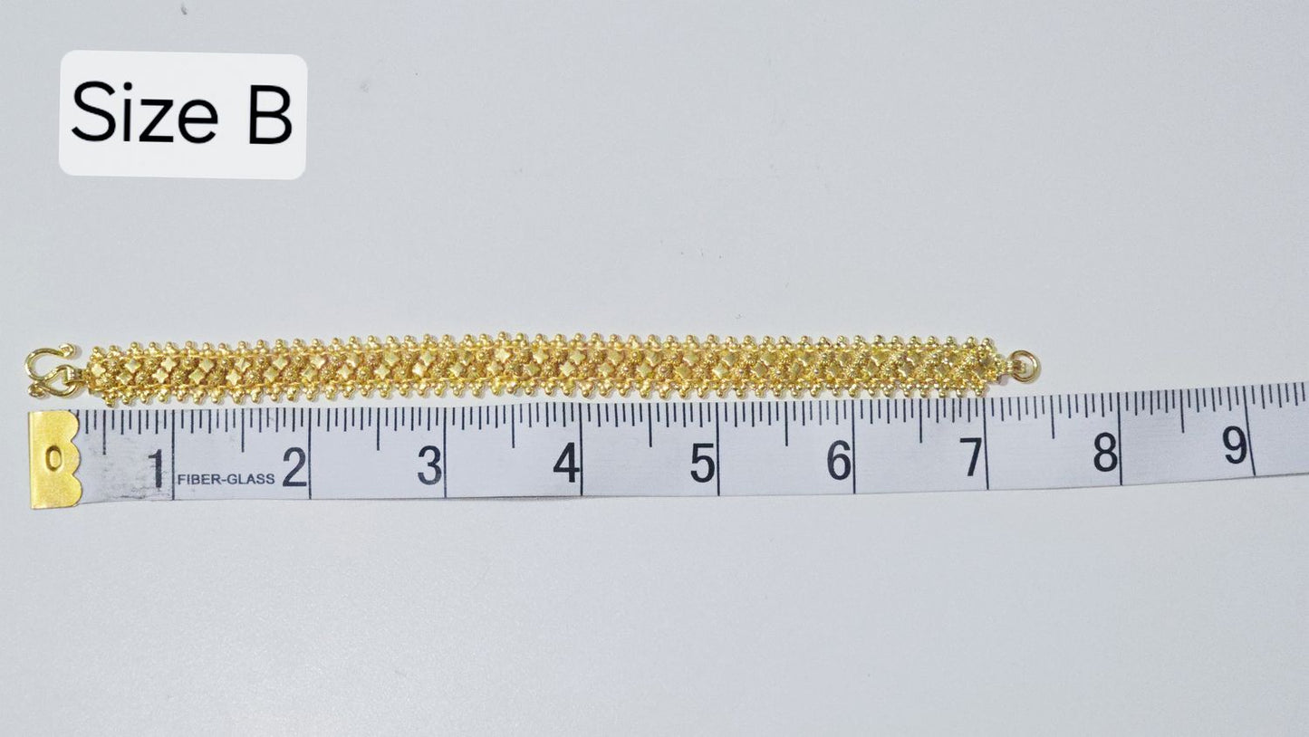925 Silver / Money 1 Bracelet with 24K Gold Plating