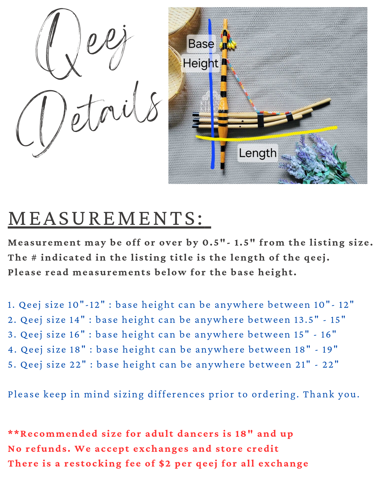 Qeej 18" Length