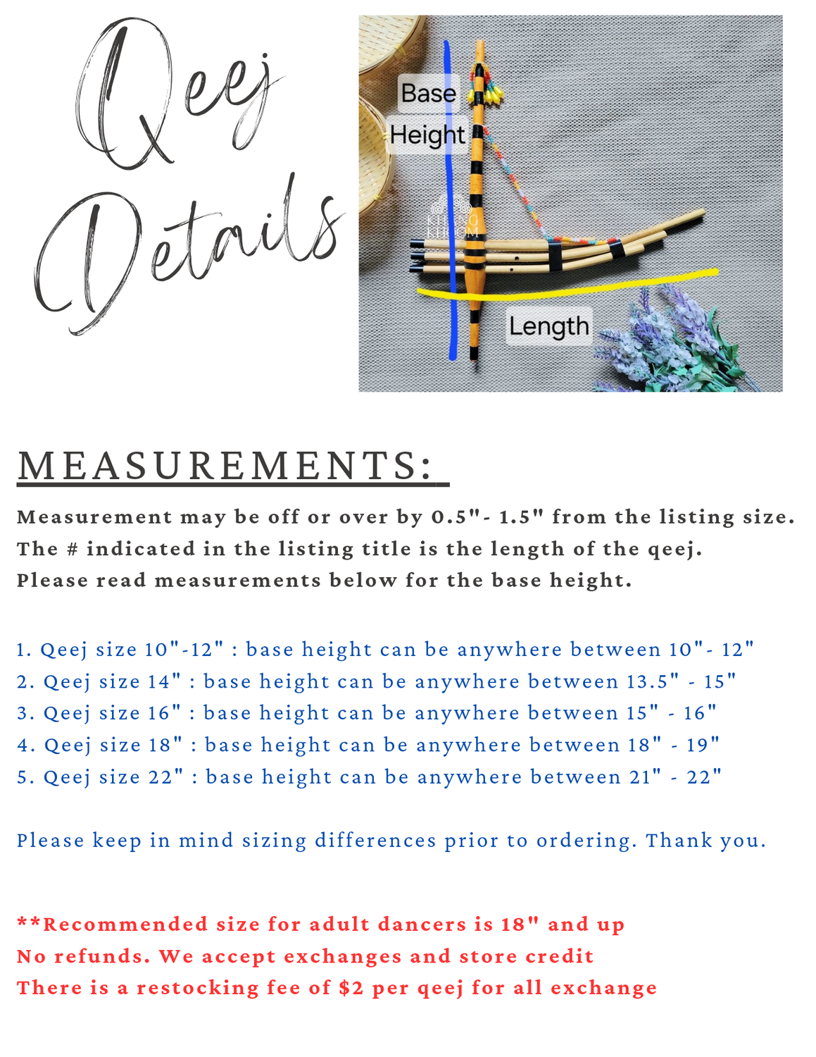 Qeej 18" Length