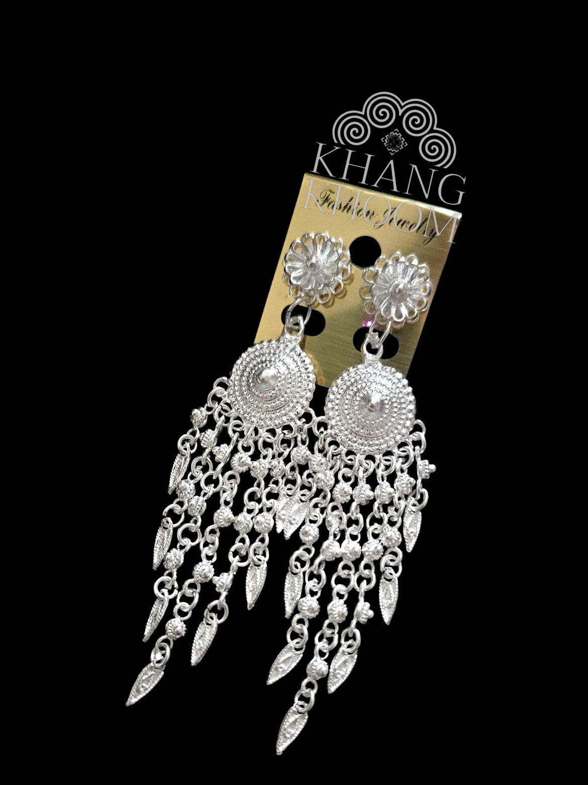 Pikun Studded Chain Earrings