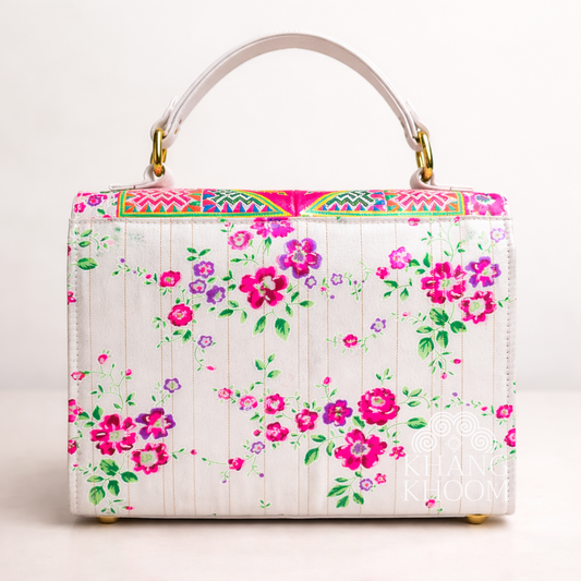 Handmade Paj Ntaub Top Handle Satchel Purse