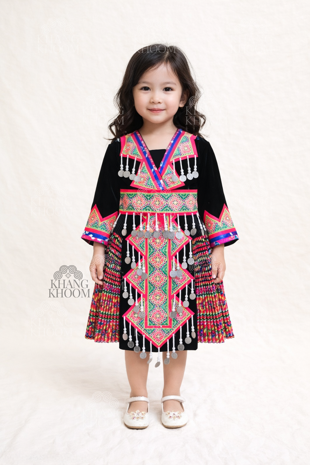 Girls One-Piece Hmong Clothes Set