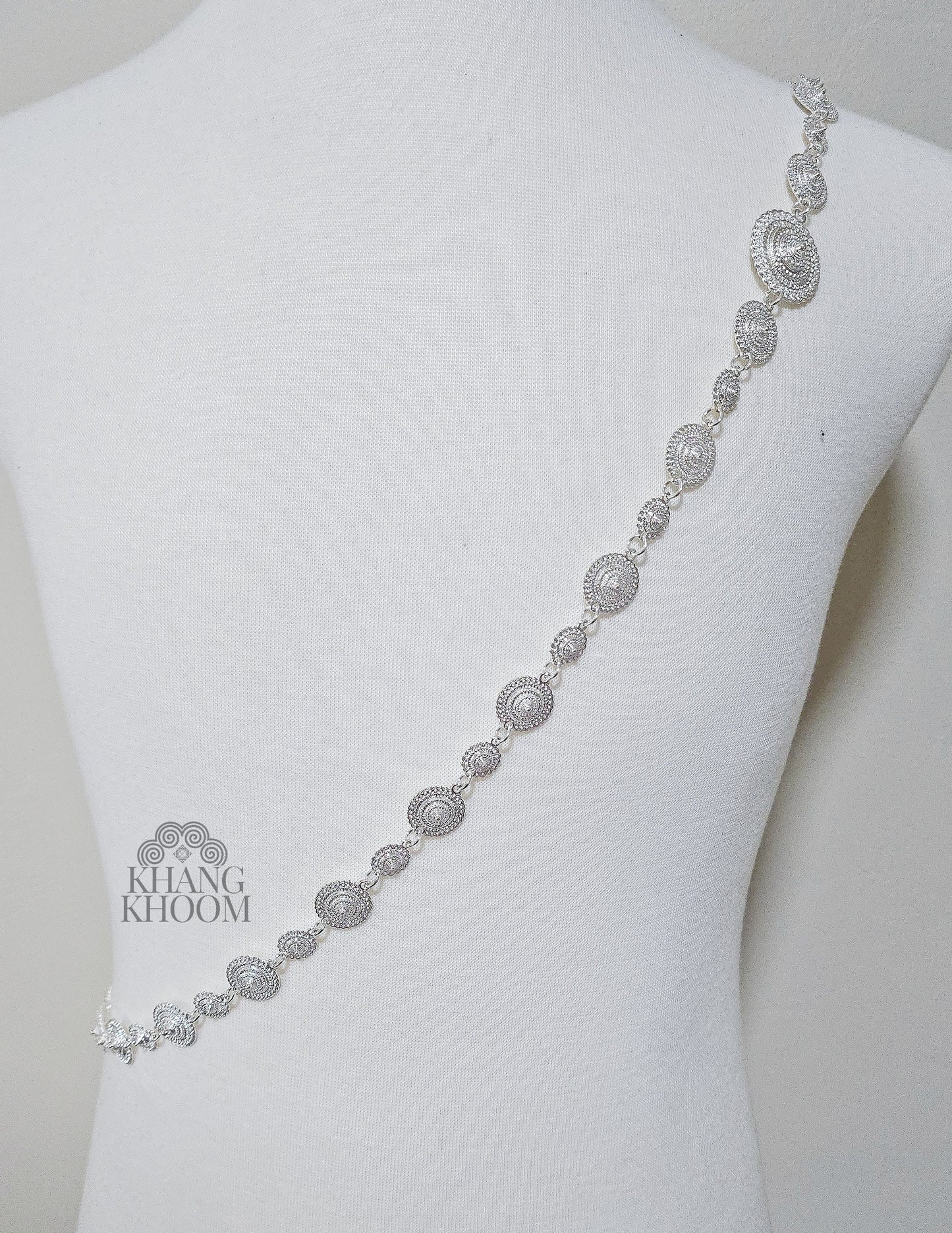 Silver Banana Blossom Crossbody Chain