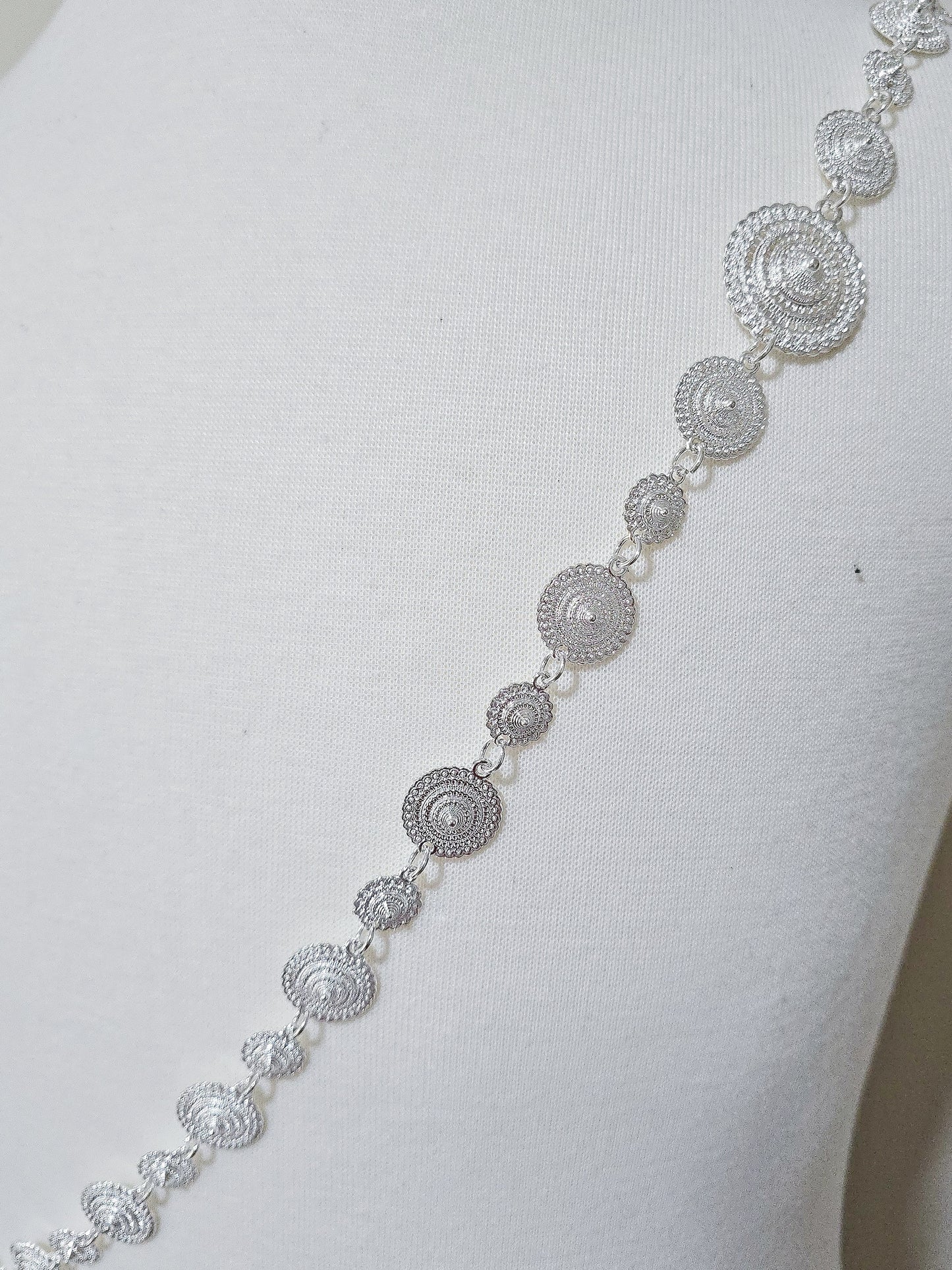 Silver Banana Blossom Crossbody Chain