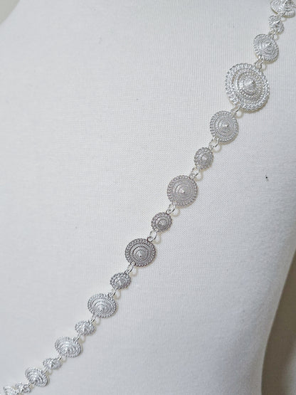 Silver Banana Blossom Crossbody Chain