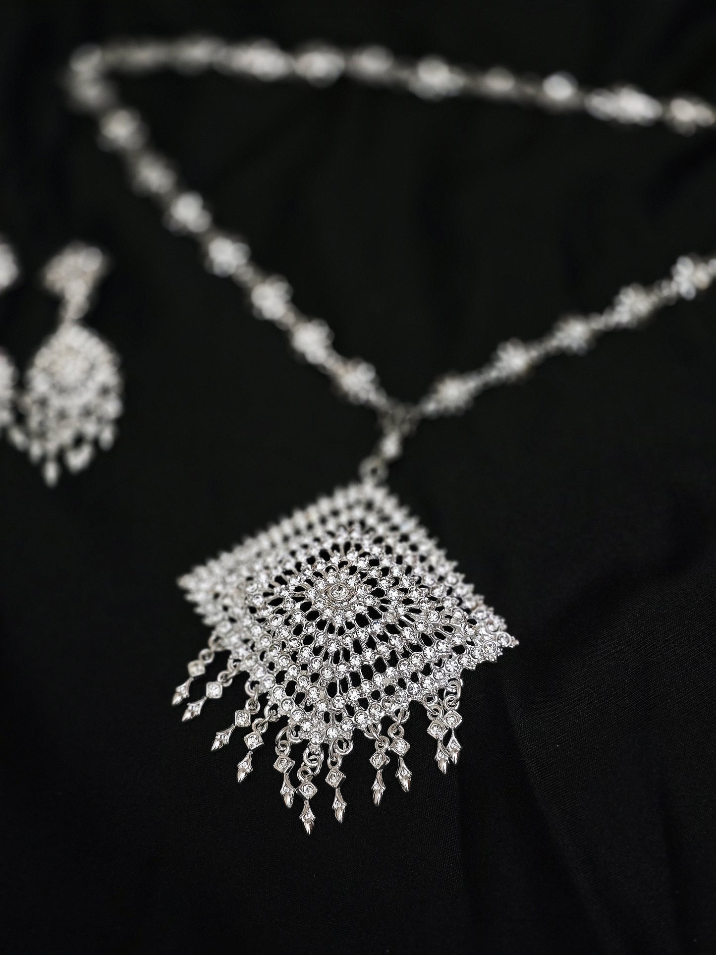 Silver Diamond Thai Necklace