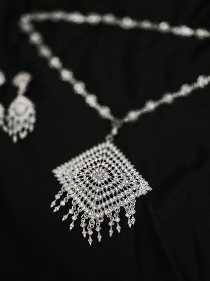 Silver Diamond Thai Necklace