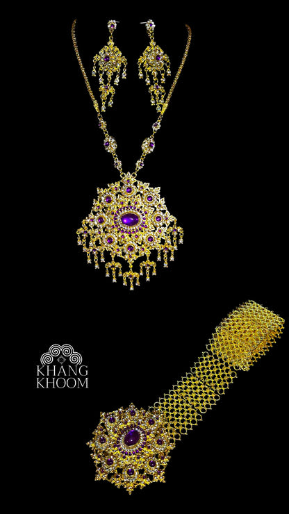 Purple Gold Thai Jewelry Set