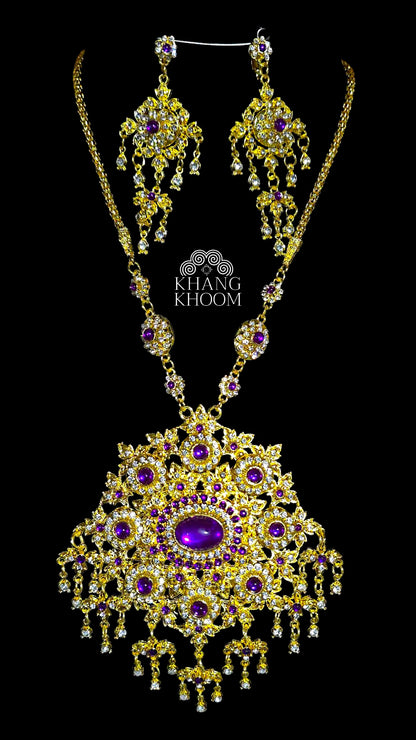 Purple Gold Thai Jewelry Set