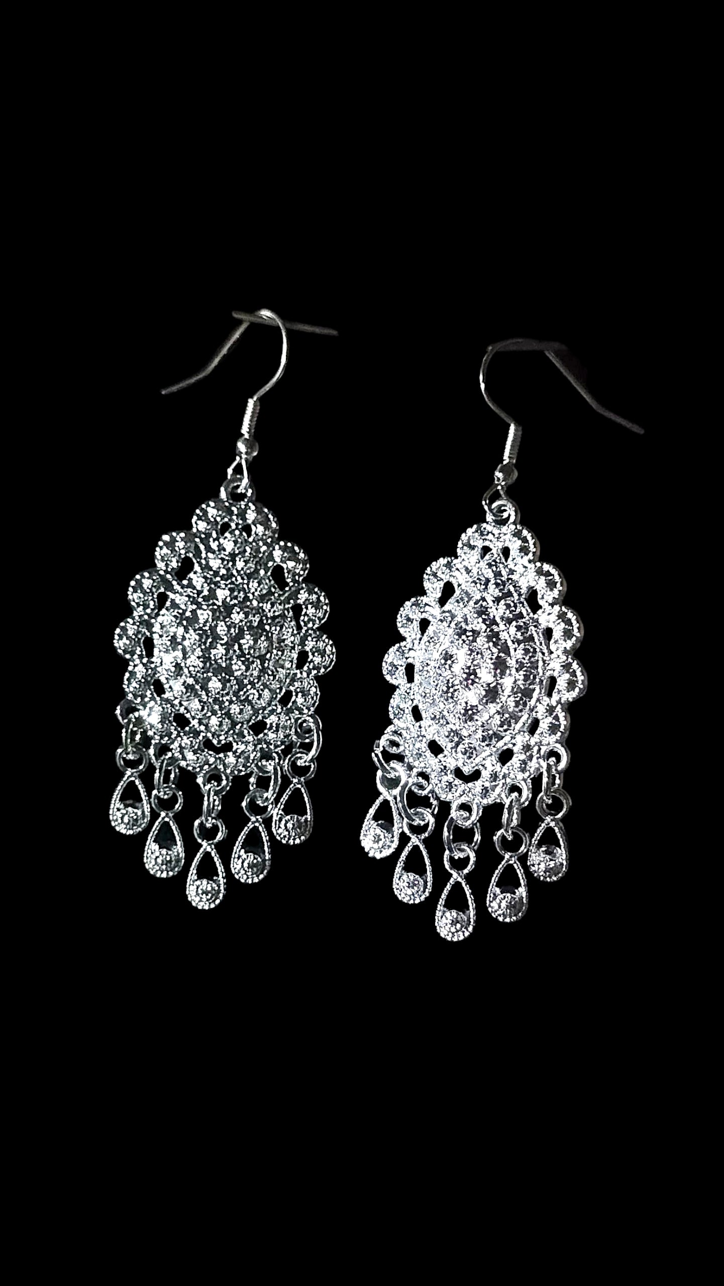 Lao Silver Filigree Tassel Necklace Set