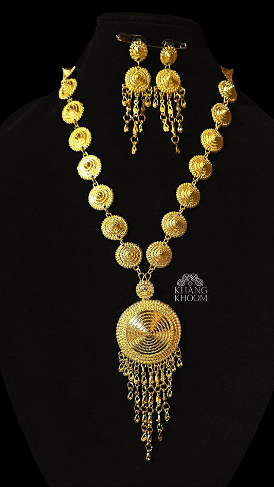 Gold Banana Blossom Necklace Set