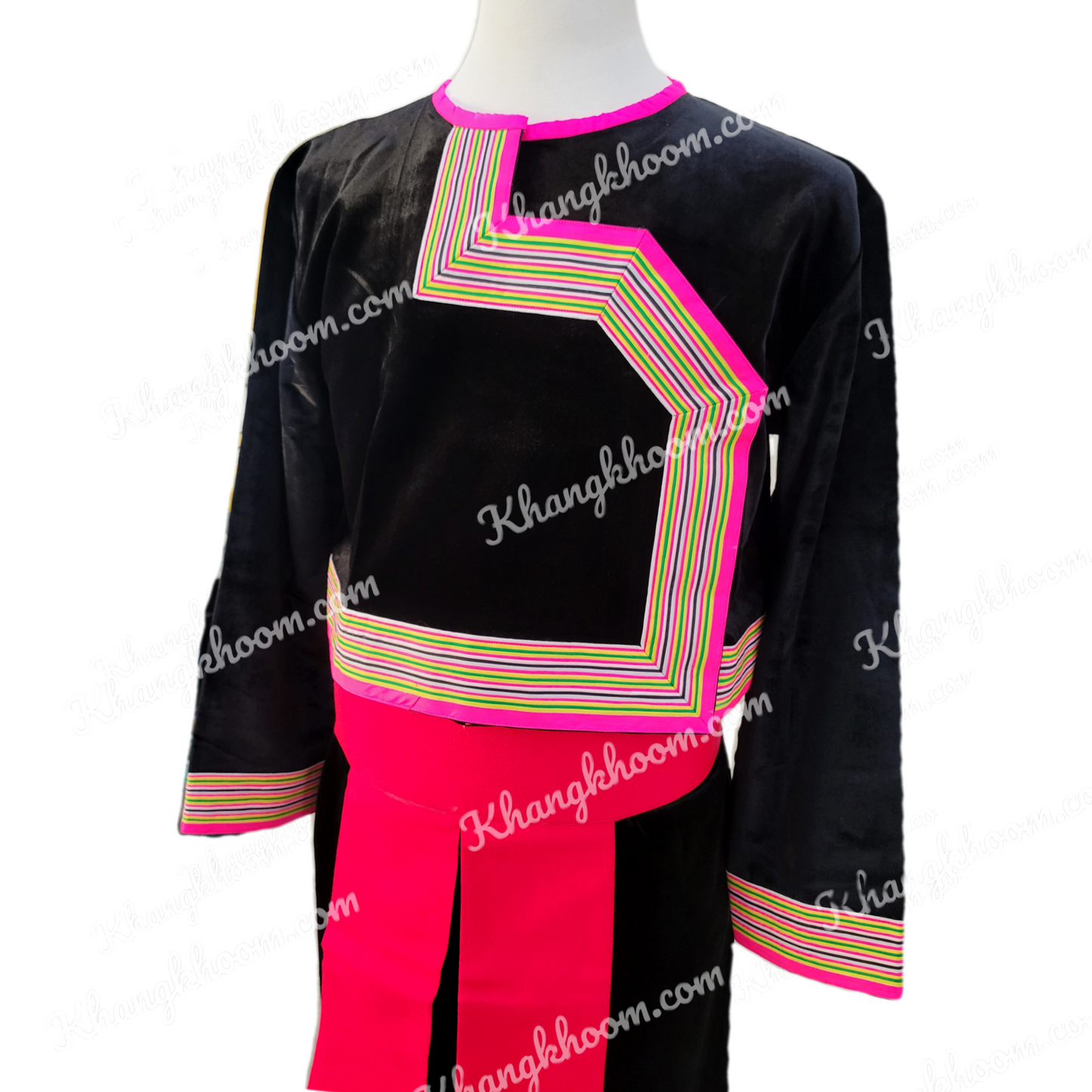 Men Hmong Leeg Pink Trim