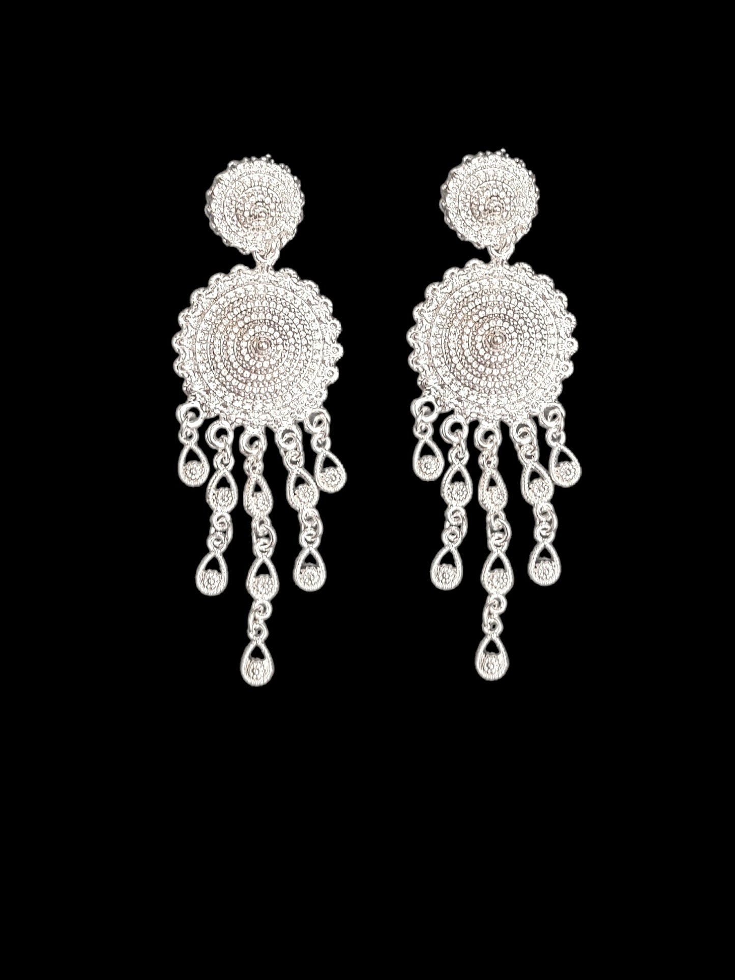 Silver Banana Blossom Necklace Set 02