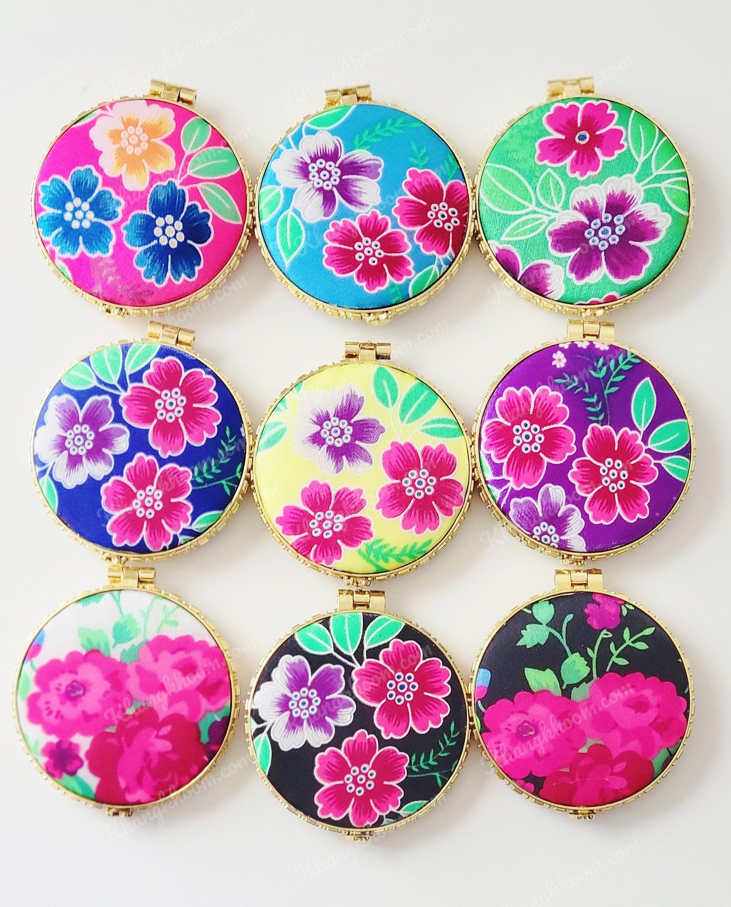 Round Hmong Compact Mirror