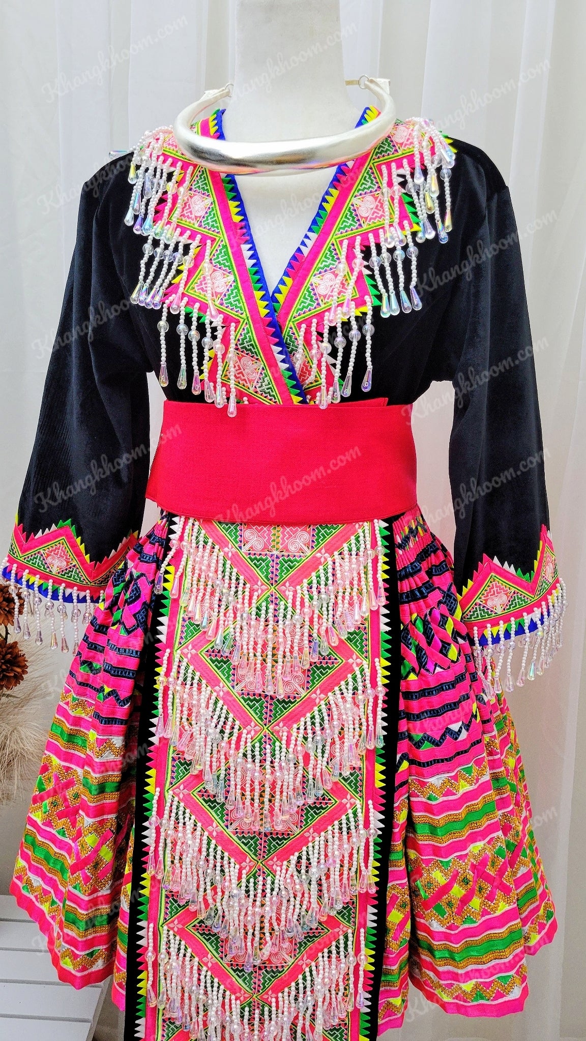Beaded Hmong Women Outfit