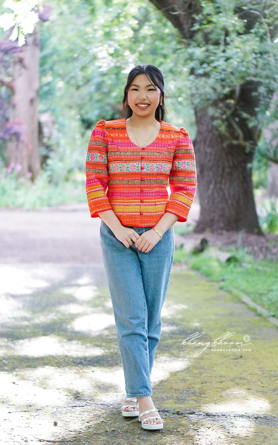 Crop Button Down Hmong Chinese Blazer