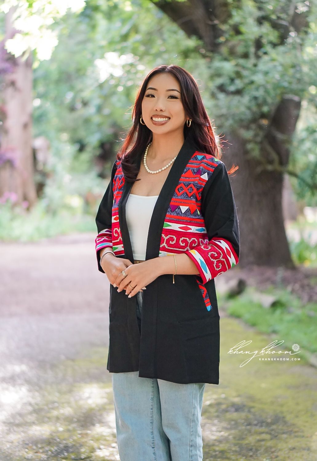 Long Open Front Hmong Blazer