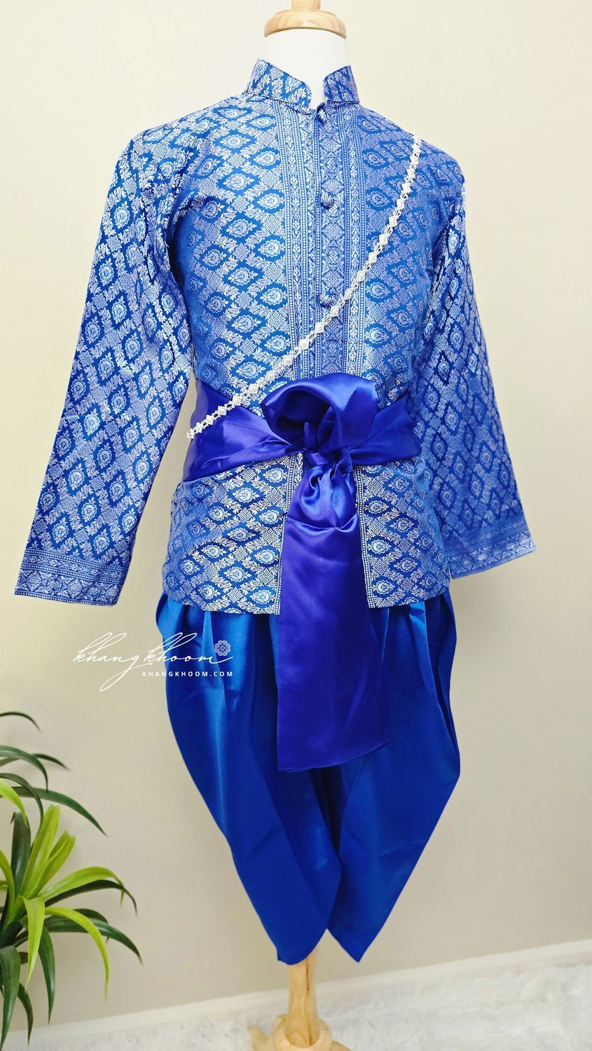 Blue & Silver Men Thai Set