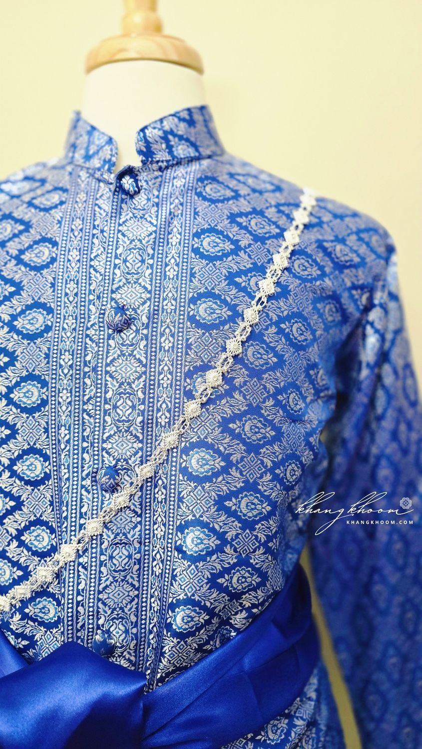Blue & Silver Men Thai Set