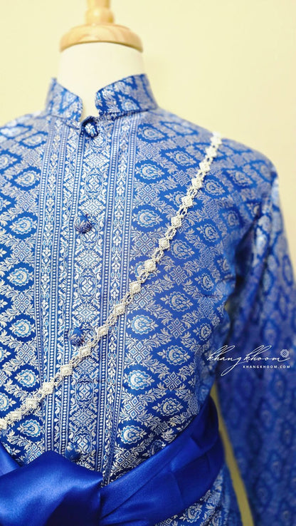 Blue & Silver Men Thai Set