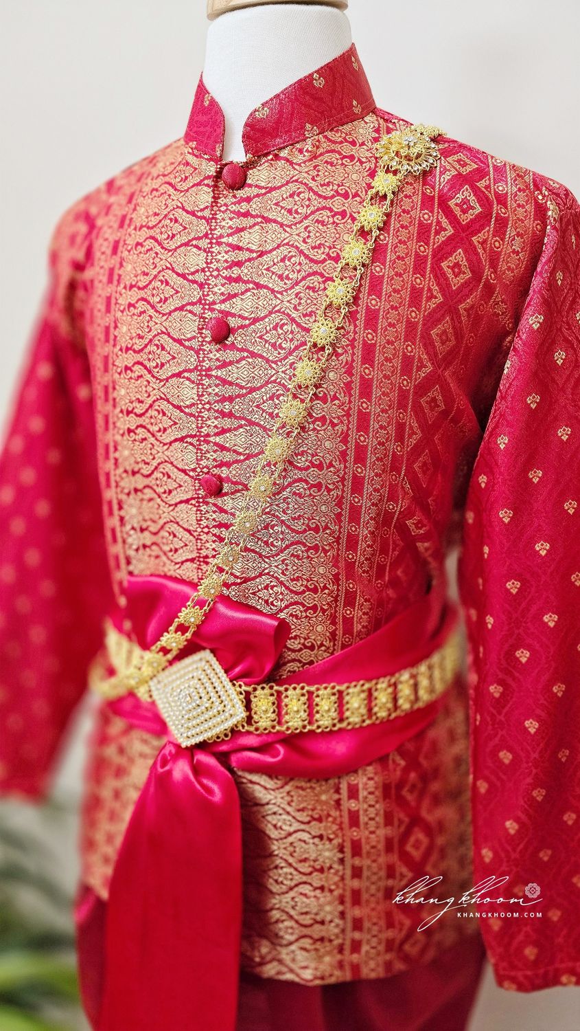 Red & Gold Men Thai Set