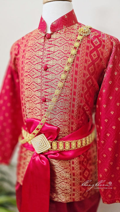 Red & Gold Men Thai Set