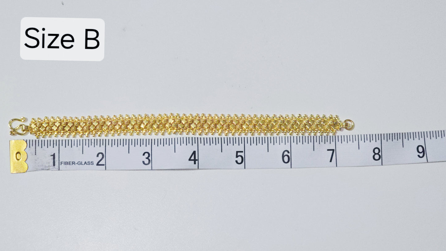 925 Silver / Money 1 Bracelet with 24K Gold Plating