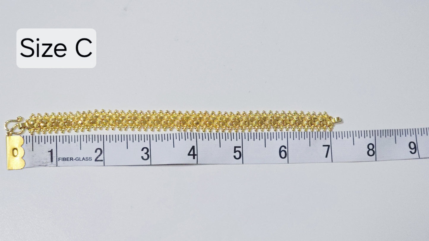 925 Silver / Money 1 Bracelet with 24K Gold Plating