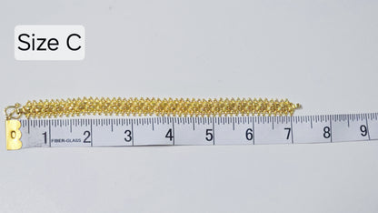 925 Silver / Money 1 Bracelet with 24K Gold Plating