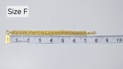 925 Silver / Money 1 Bracelet with 24K Gold Plating