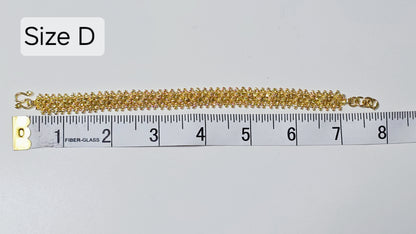 925 Silver / Money 1 Bracelet with 24K Gold Plating