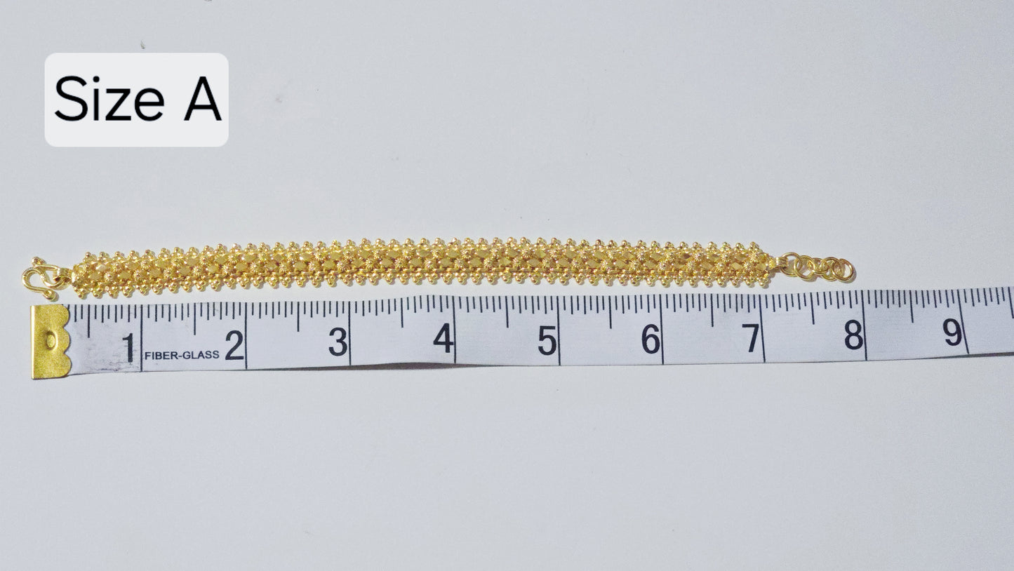 925 Silver / Money 1 Bracelet with 24K Gold Plating