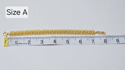 925 Silver / Money 1 Bracelet with 24K Gold Plating