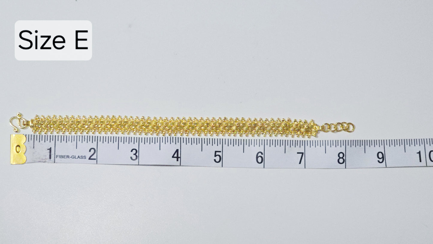 925 Silver / Money 1 Bracelet with 24K Gold Plating