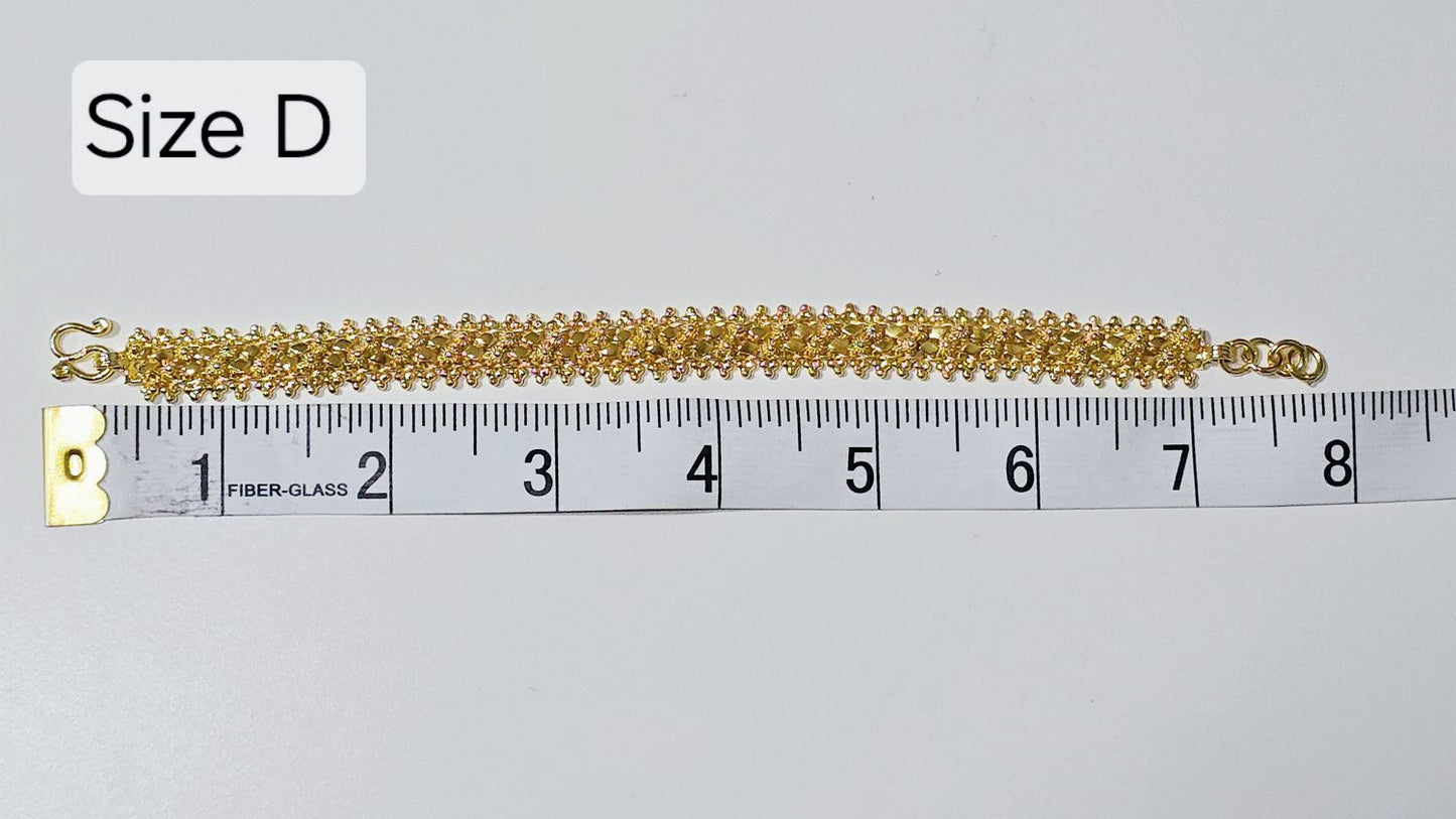 925 Silver / Money 1 Bracelet with 24K Gold Plating