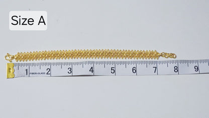 925 Silver / Money 1 Bracelet with 24K Gold Plating