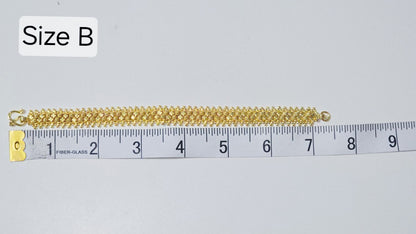925 Silver / Money 1 Bracelet with 24K Gold Plating