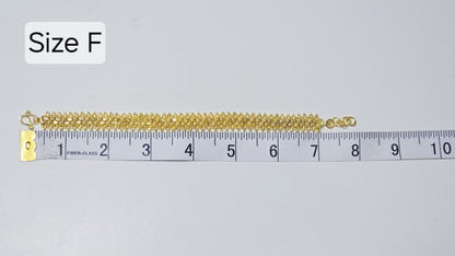 925 Silver / Money 1 Bracelet with 24K Gold Plating