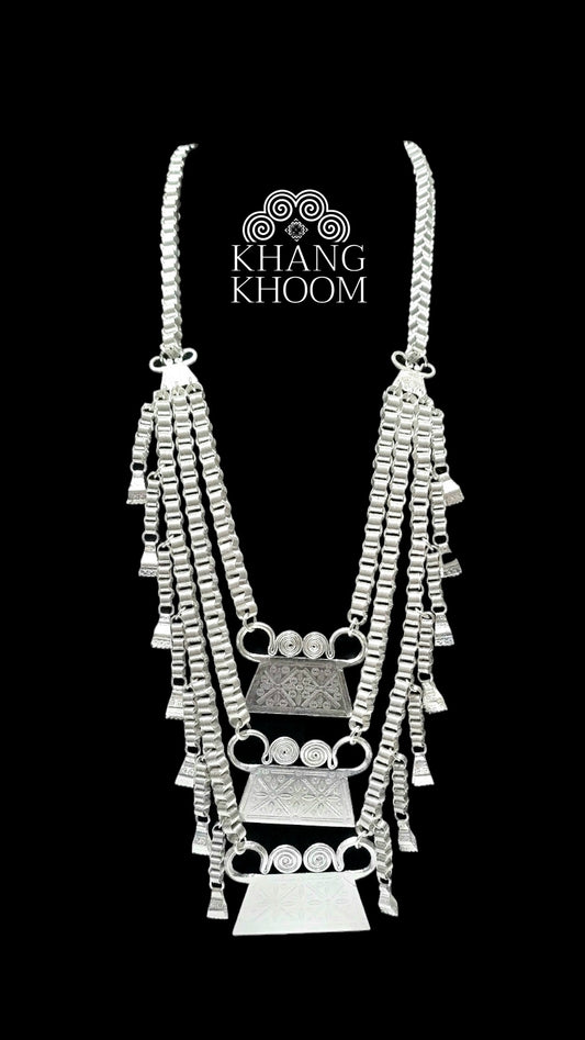 Hmong Men Necklace with Side Dangles 3