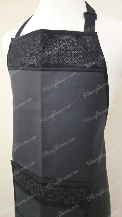 Hmong Apron- All Black Qwj