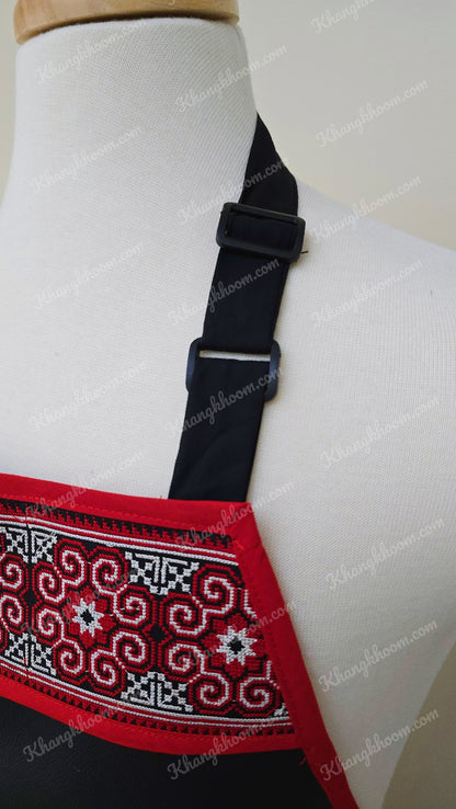 Hmong Apron- Red Qwj